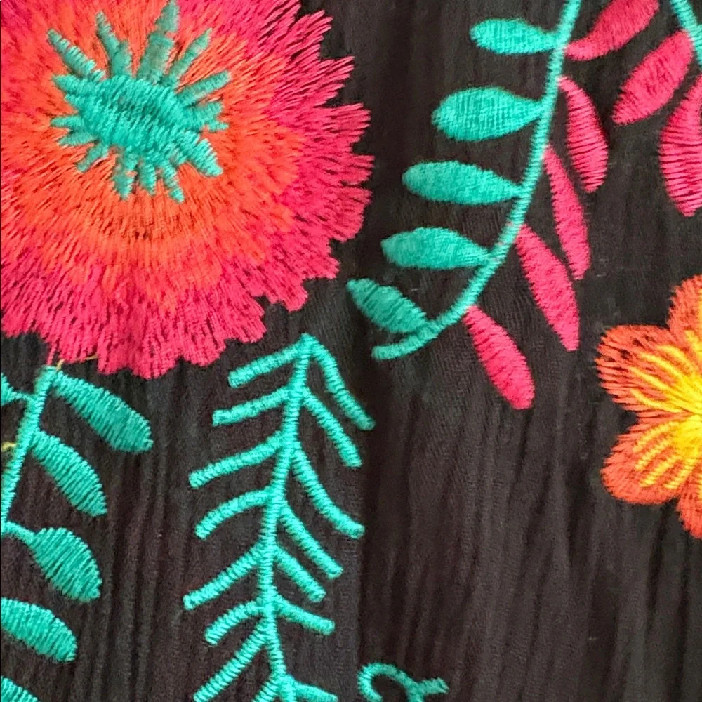 Umgee kimono black floral M/L - Picture 5 of 11